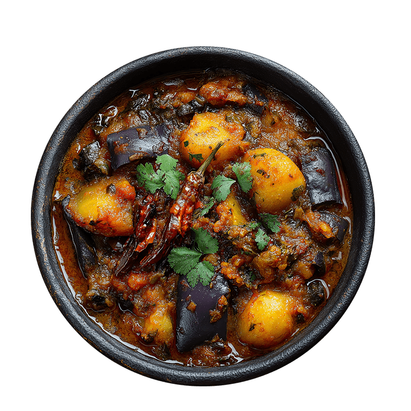 aloo baingan auberginen kartoffel curry sagar indian tikka haus